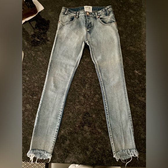 One Teaspoon Yard Birds Women's Light Blue Skinny Jeans - Picture 4 of 15